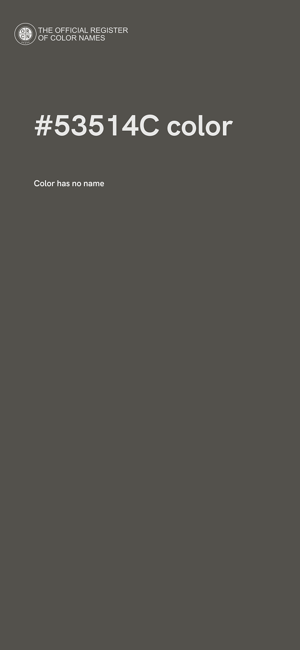 #53514C color image