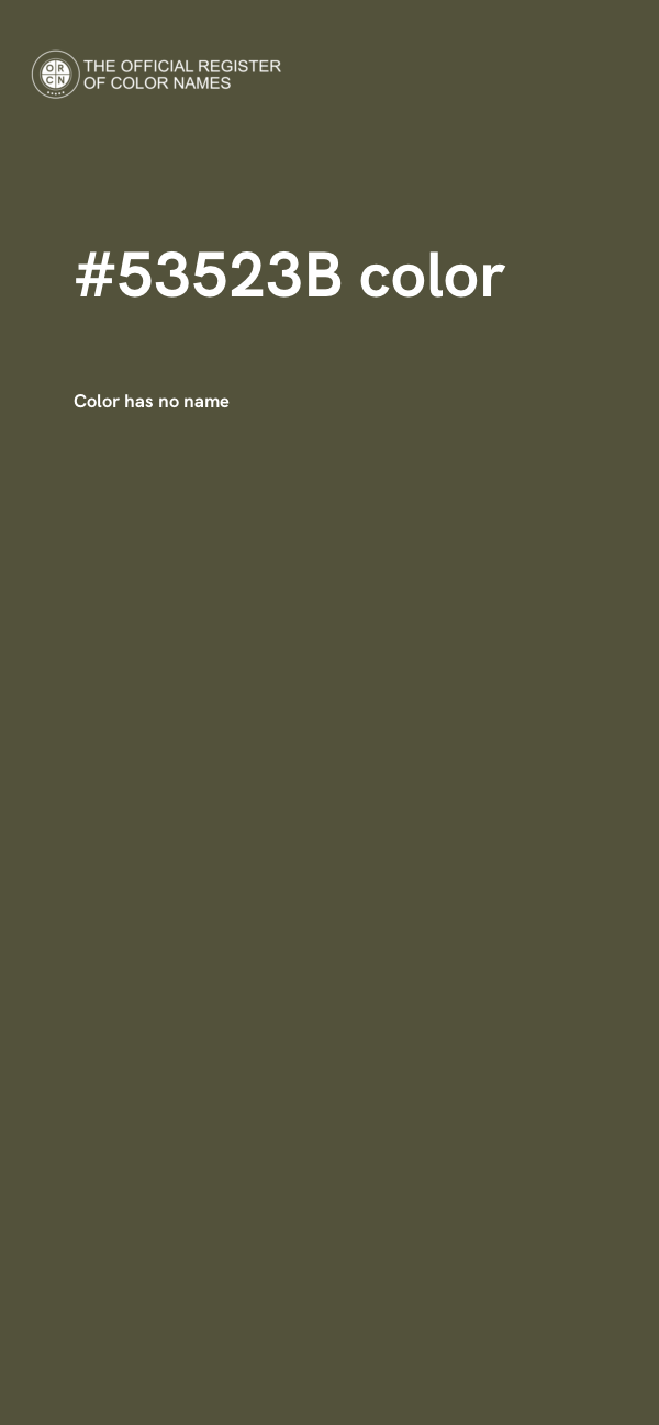 #53523B color image