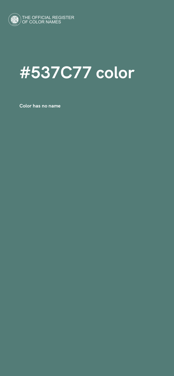 #537C77 color image