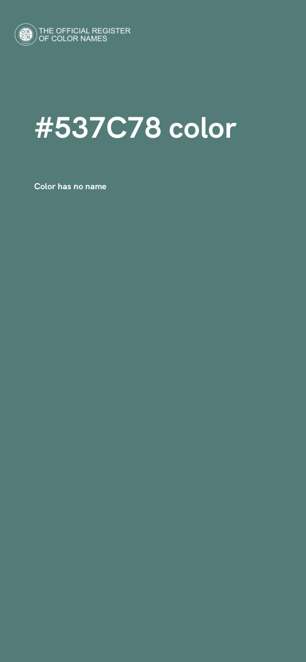 #537C78 color image