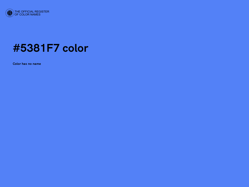 #5381F7 color image