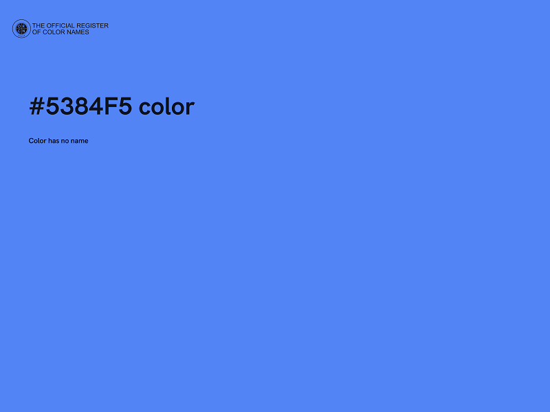 #5384F5 color image