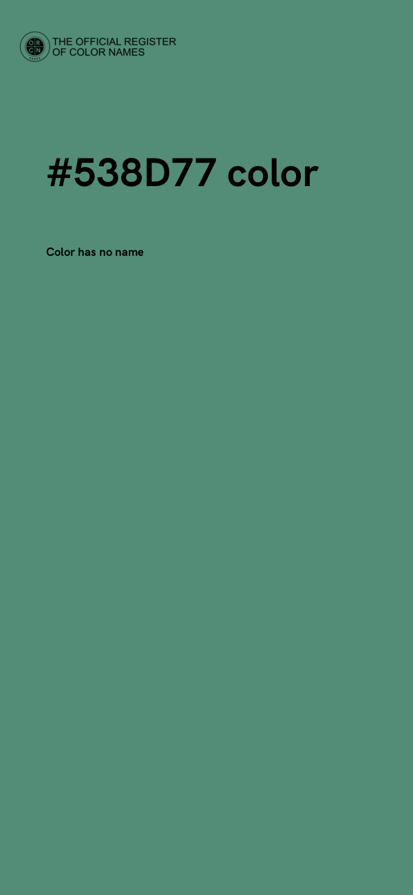 #538D77 color image