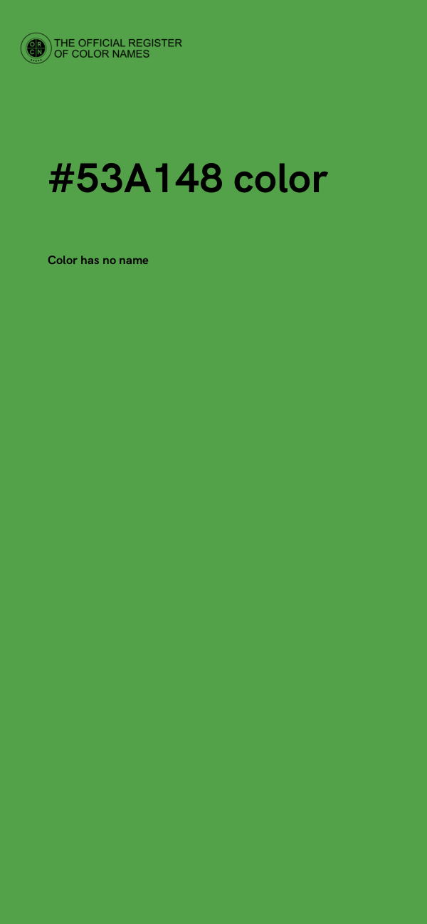 #53A148 color image