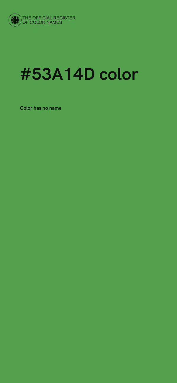 #53A14D color image