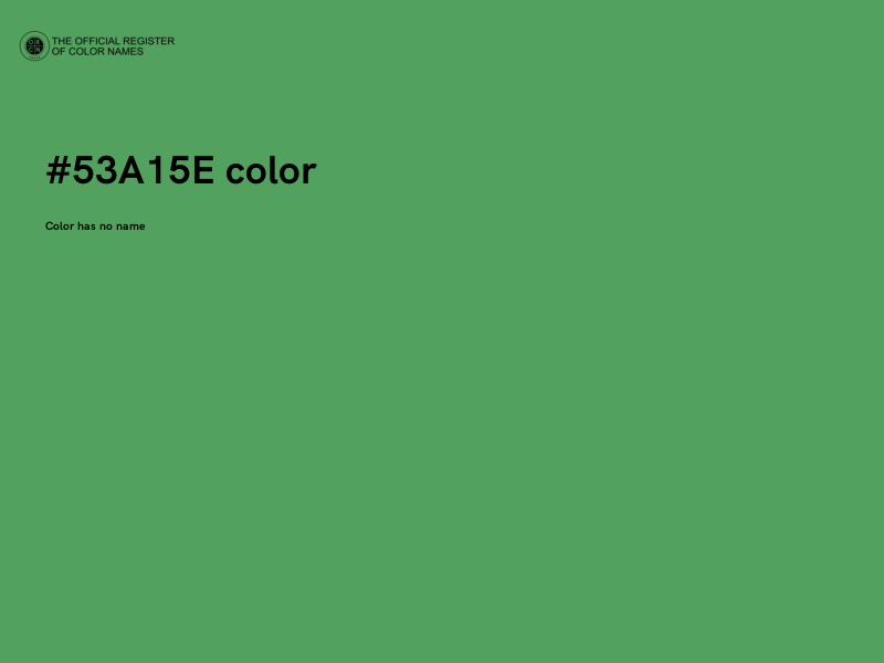 #53A15E color image