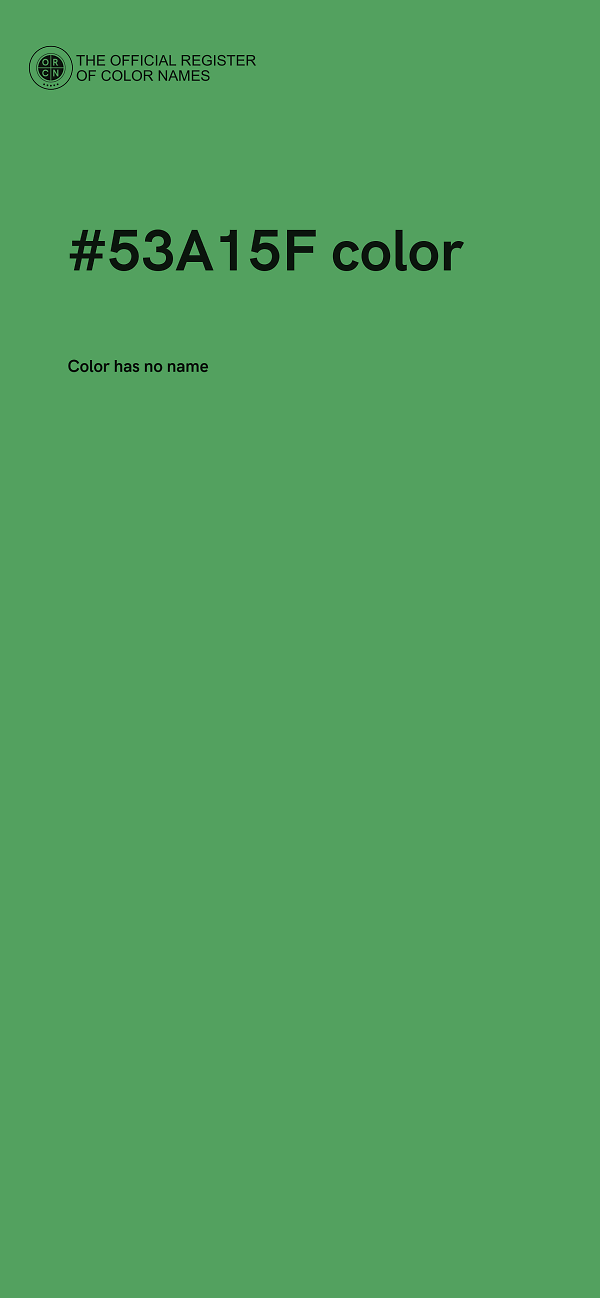 #53A15F color image