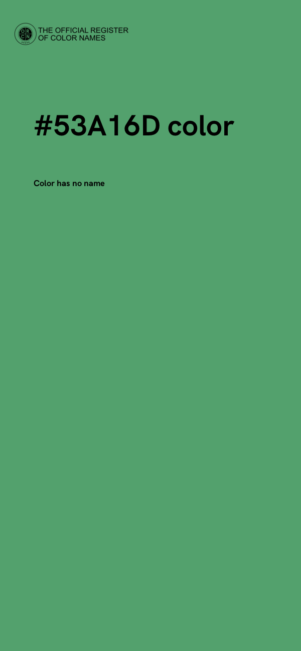 #53A16D color image