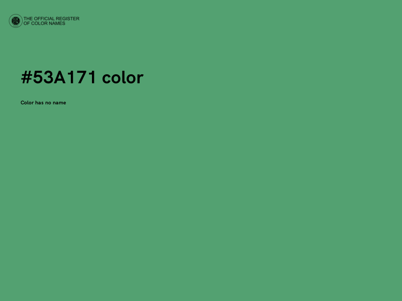 #53A171 color image