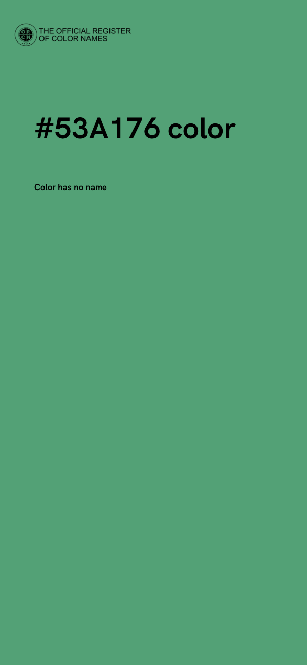 #53A176 color image