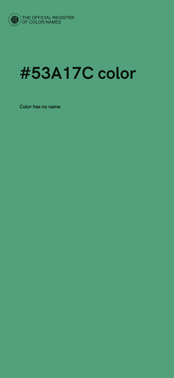 #53A17C color image
