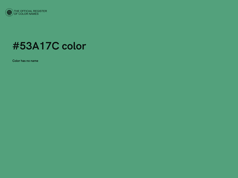 #53A17C color image