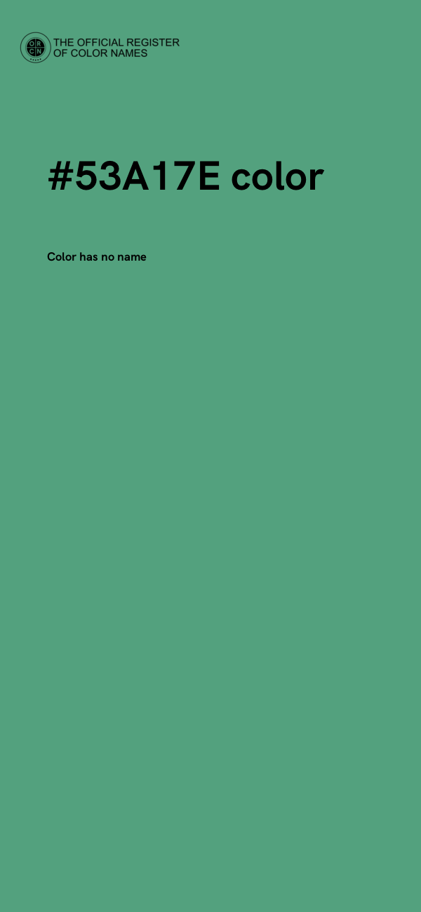 #53A17E color image