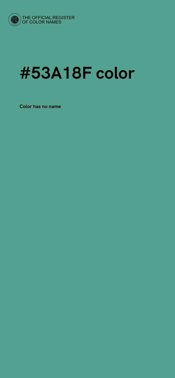 #53A18F color image