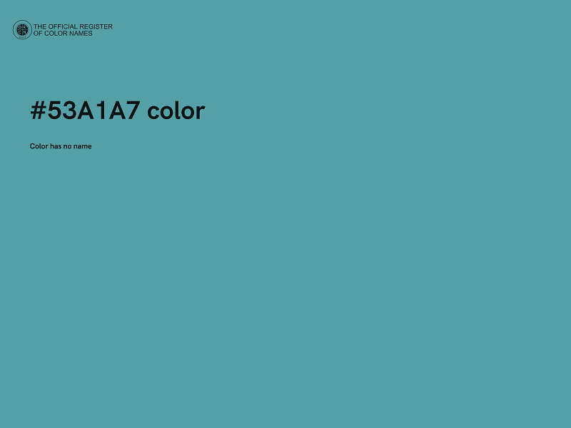 #53A1A7 color image