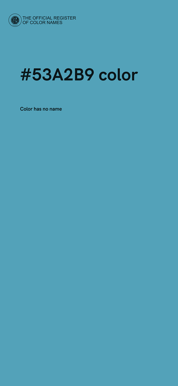 #53A2B9 color image