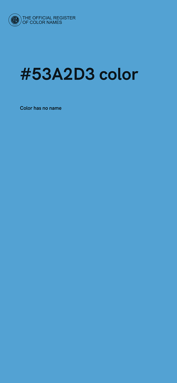 #53A2D3 color image