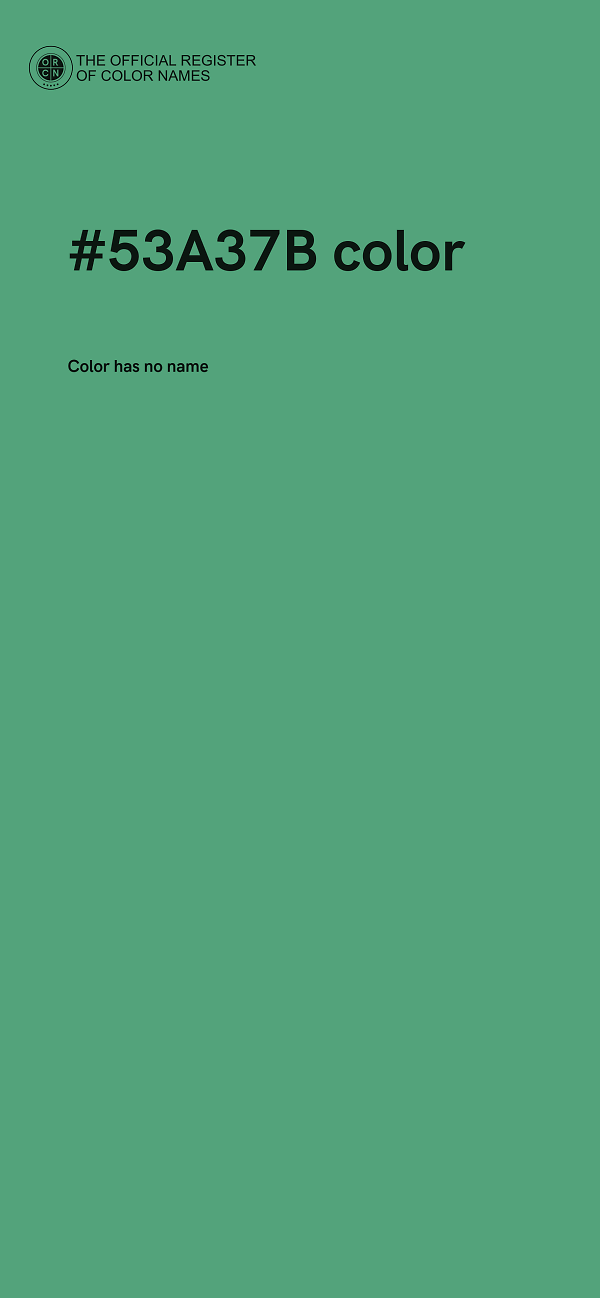 #53A37B color image