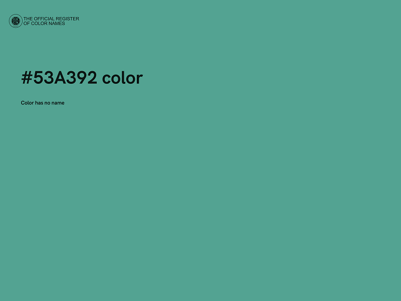 #53A392 color image