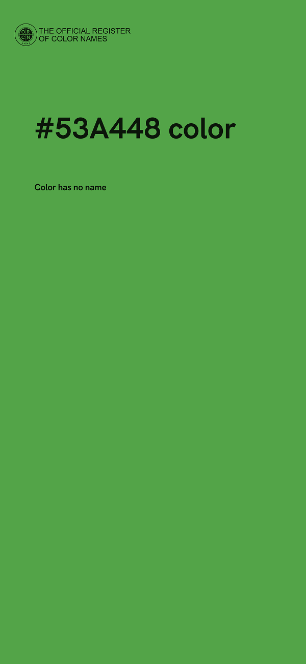#53A448 color image