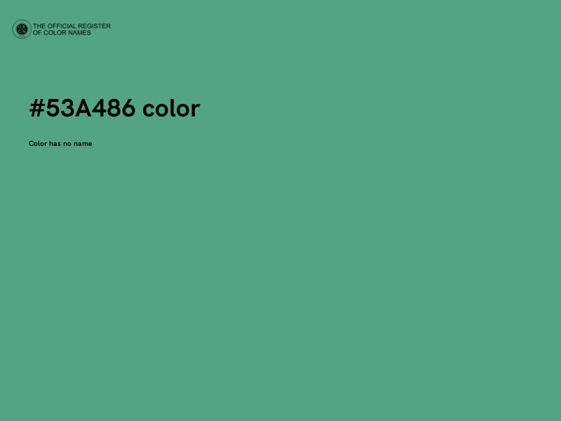 #53A486 color image