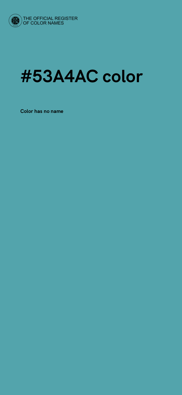 #53A4AC color image
