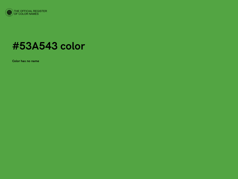 #53A543 color image