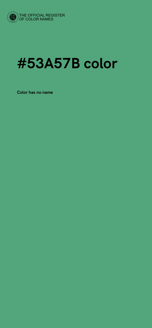 #53A57B color image
