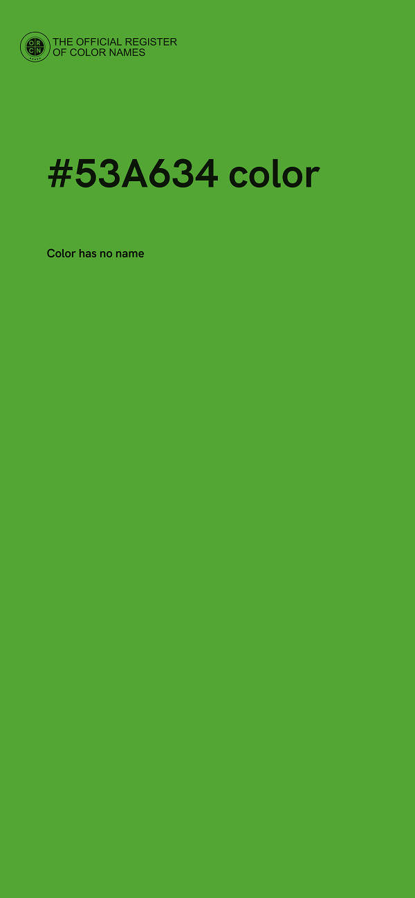 #53A634 color image