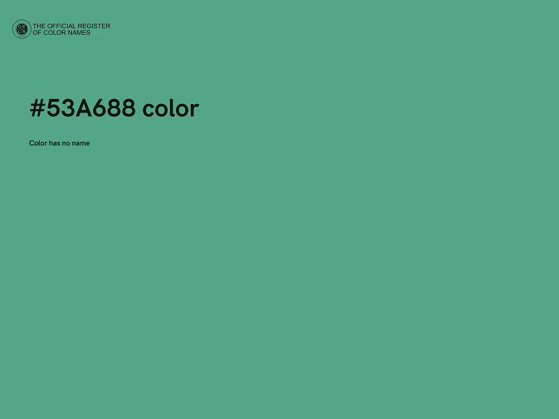 #53A688 color image