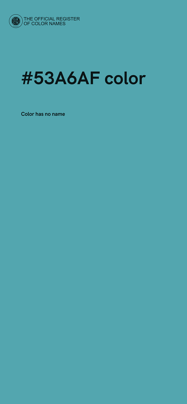 #53A6AF color image