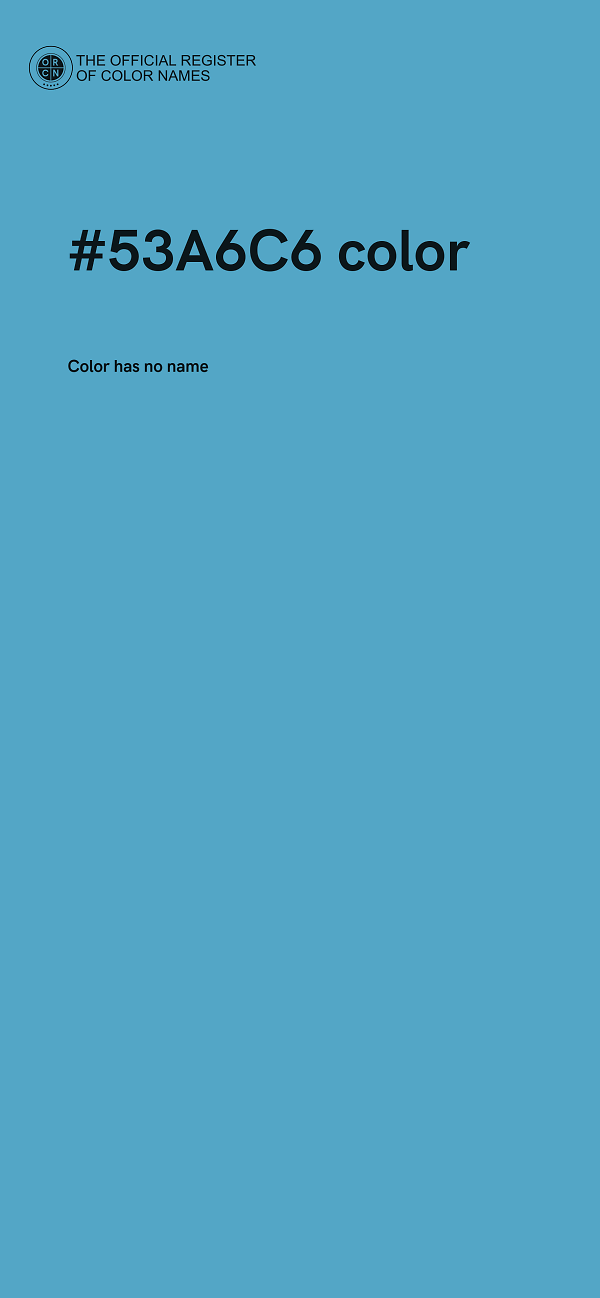 #53A6C6 color image