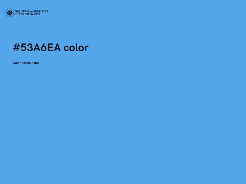 #53A6EA color image