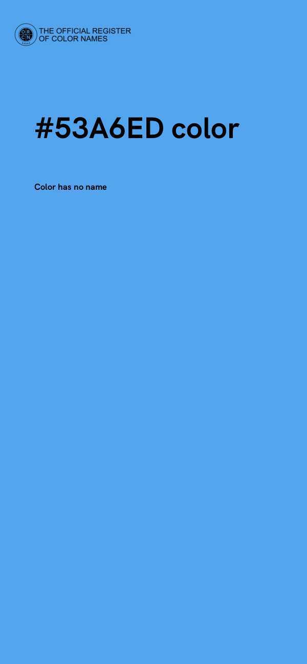 #53A6ED color image
