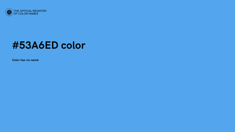 #53A6ED color image