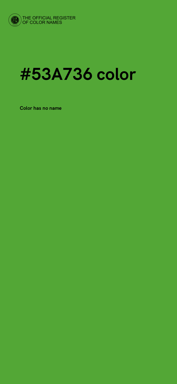 #53A736 color image