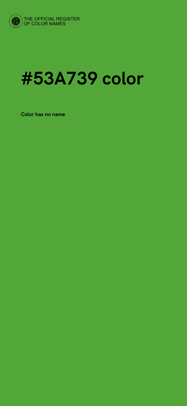 #53A739 color image