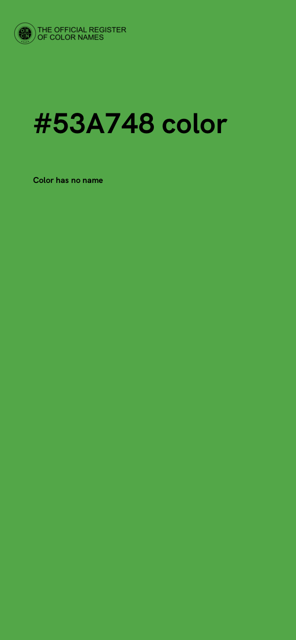 #53A748 color image