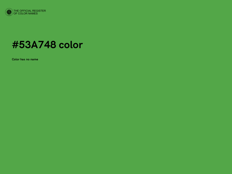 #53A748 color image