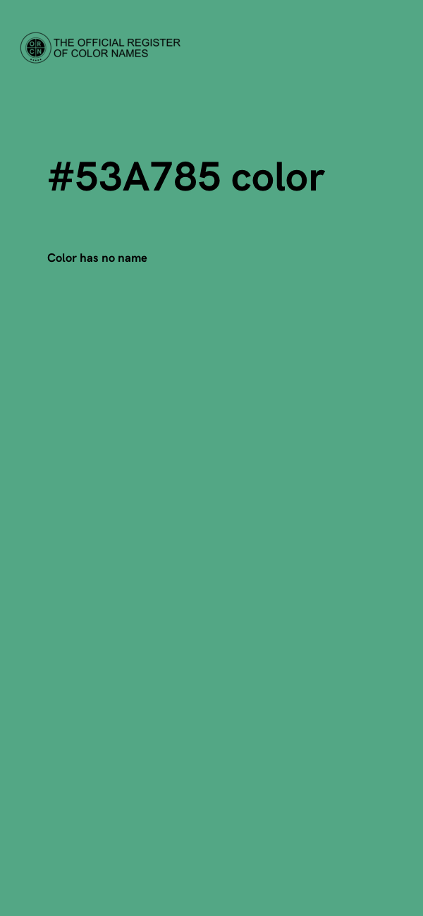 #53A785 color image