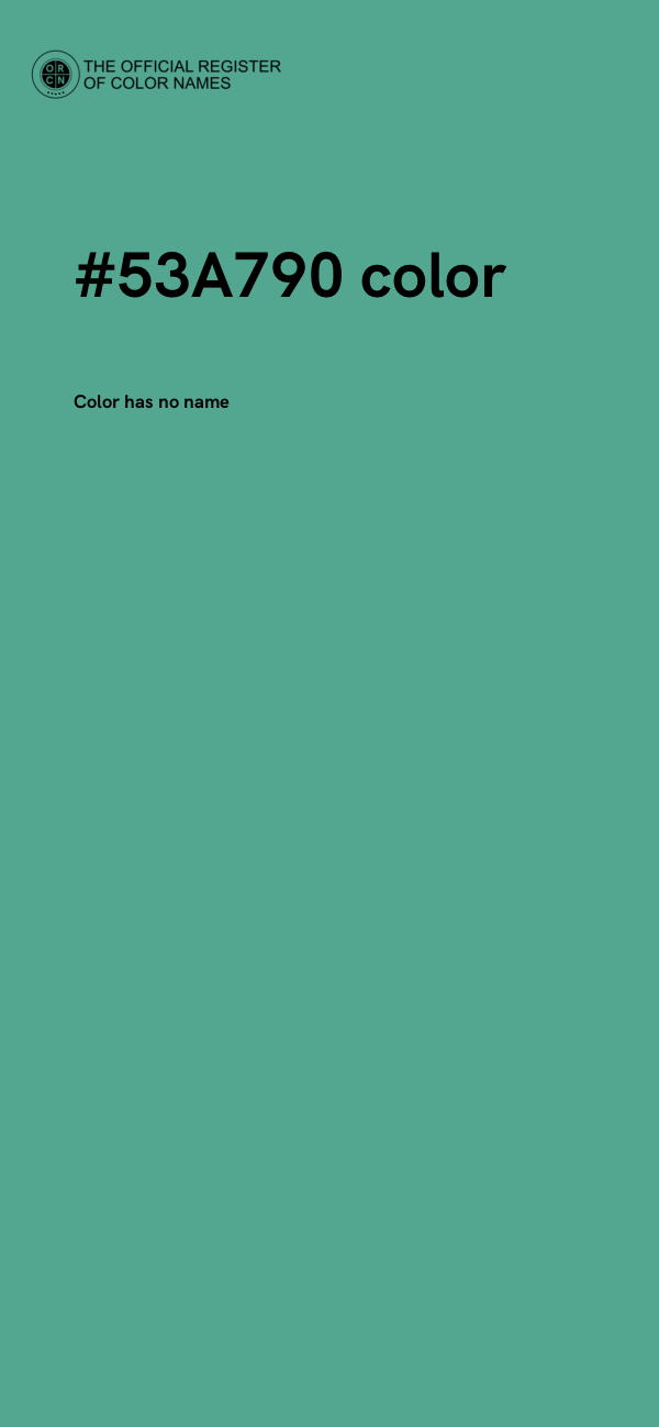 #53A790 color image
