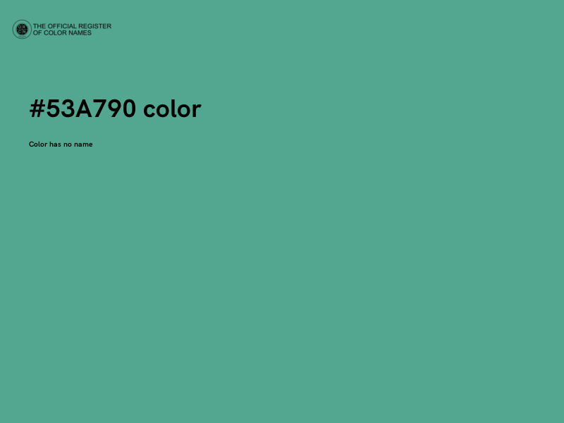 #53A790 color image
