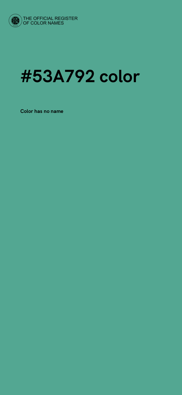#53A792 color image