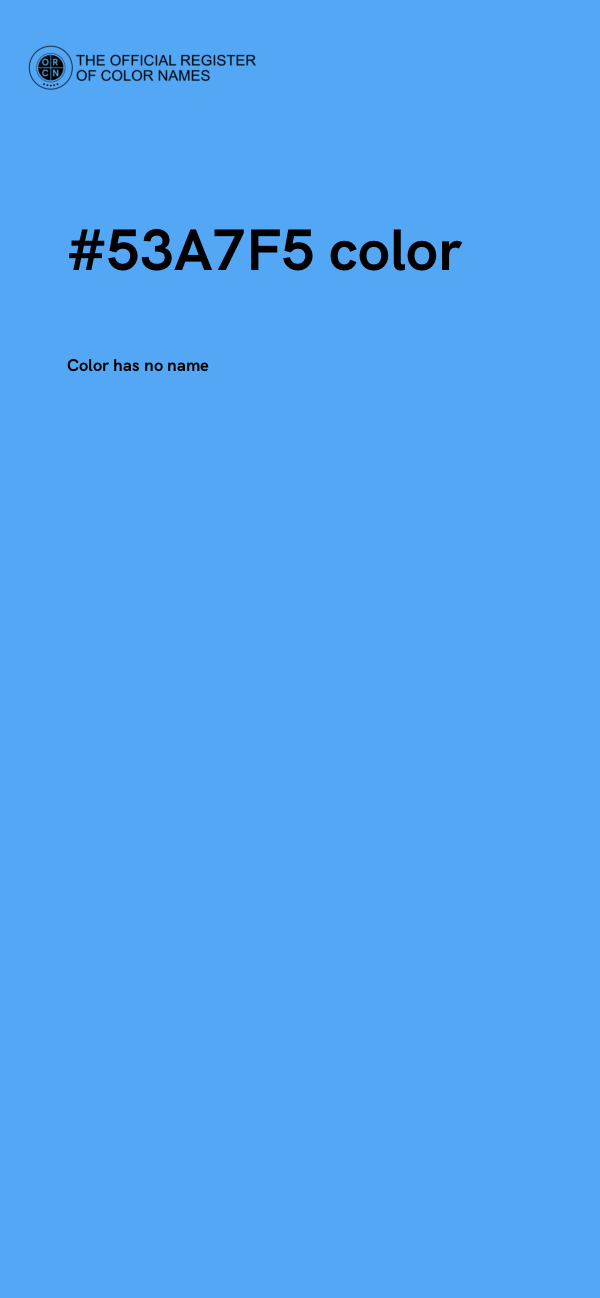 #53A7F5 color image