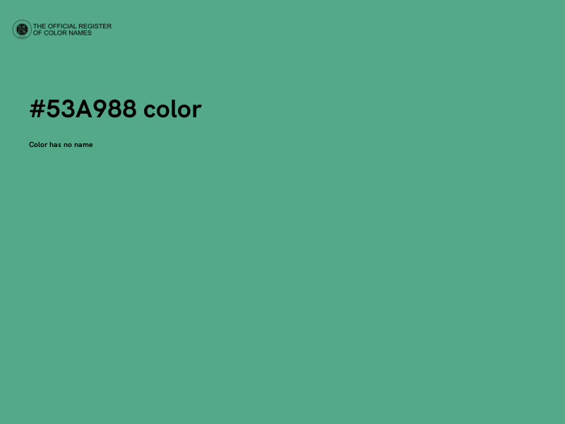 #53A988 color image