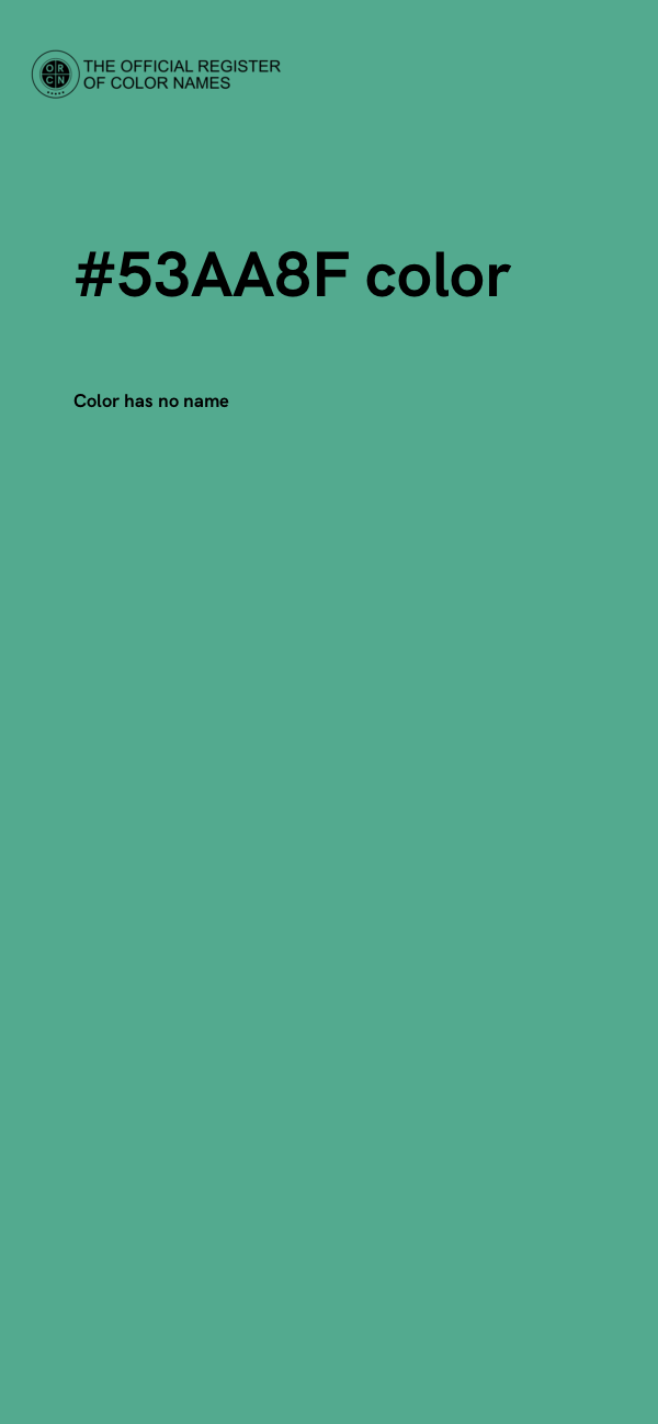#53AA8F color image