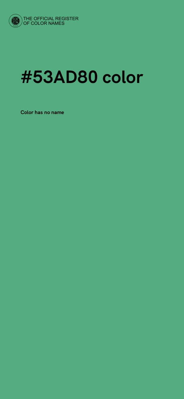 #53AD80 color image