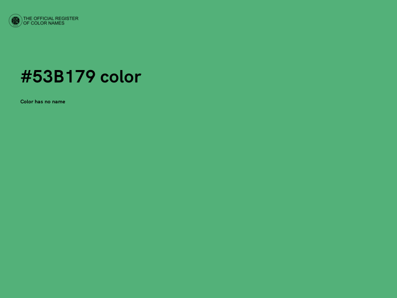 #53B179 color image
