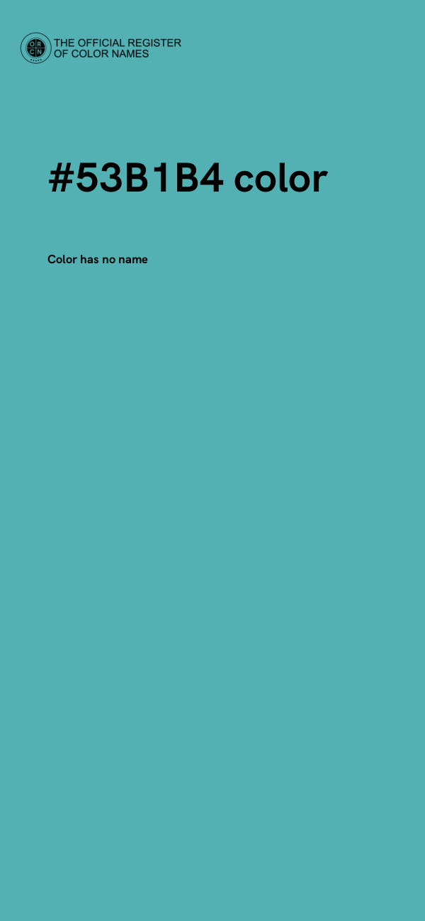 #53B1B4 color image