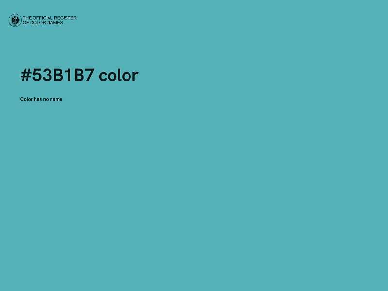 #53B1B7 color image